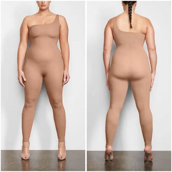 NWT Skims All in One One Shoulder Jumpsuit Nude 3XL - Picture 1 of 9